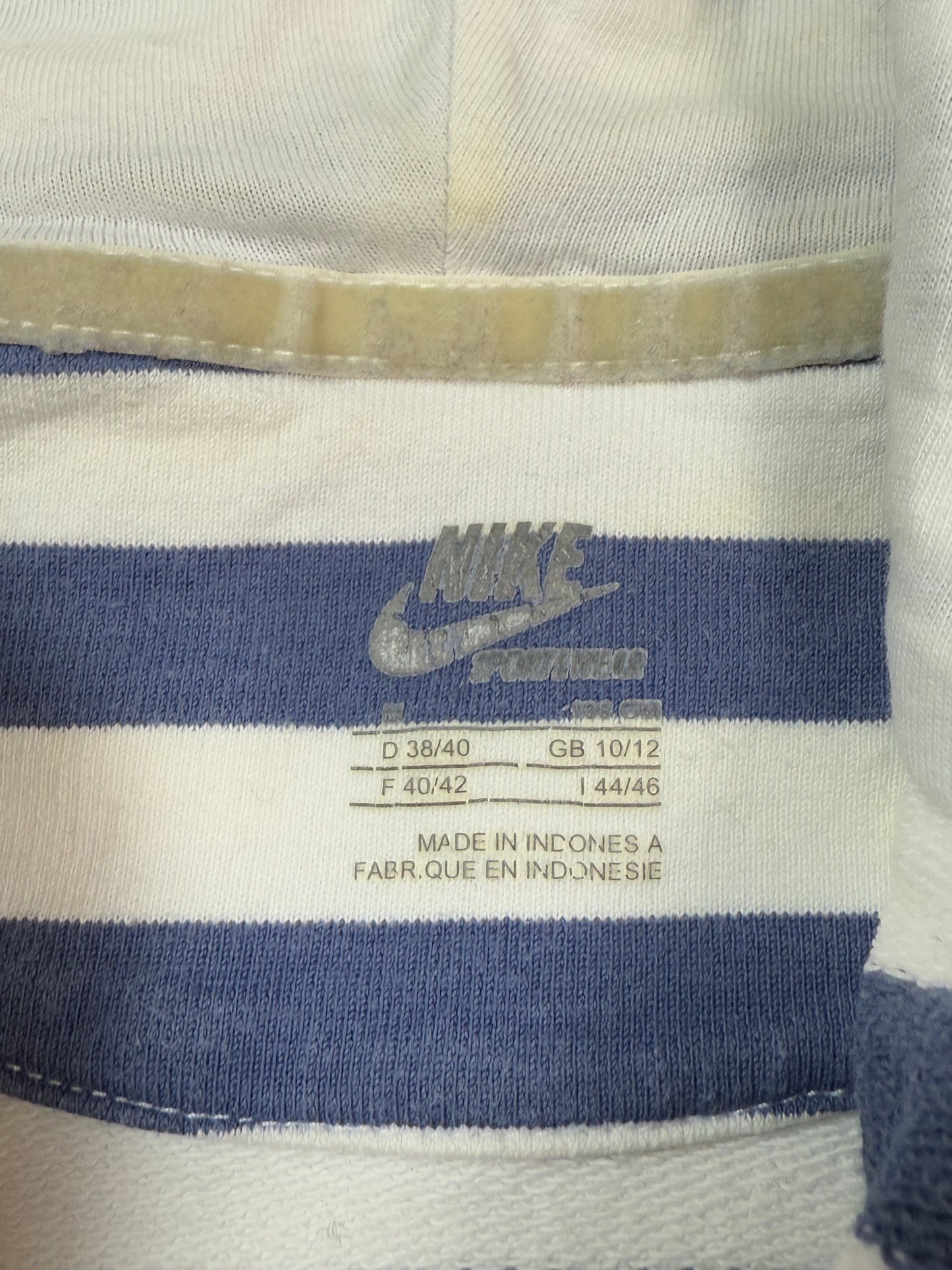 Vintage Nike striped full zip hoodie (M)