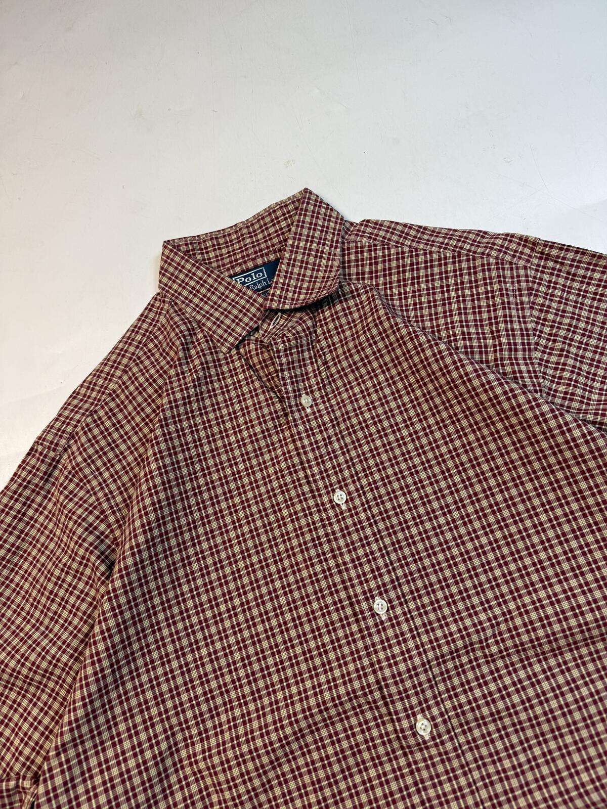 Vintage Polo Ralph Lauren check button up shirt (XL)