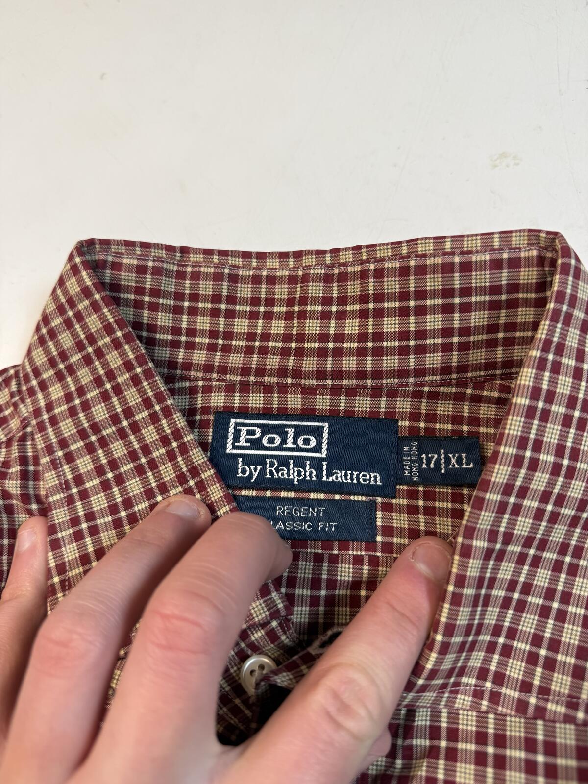Vintage Polo Ralph Lauren check button up shirt (XL)