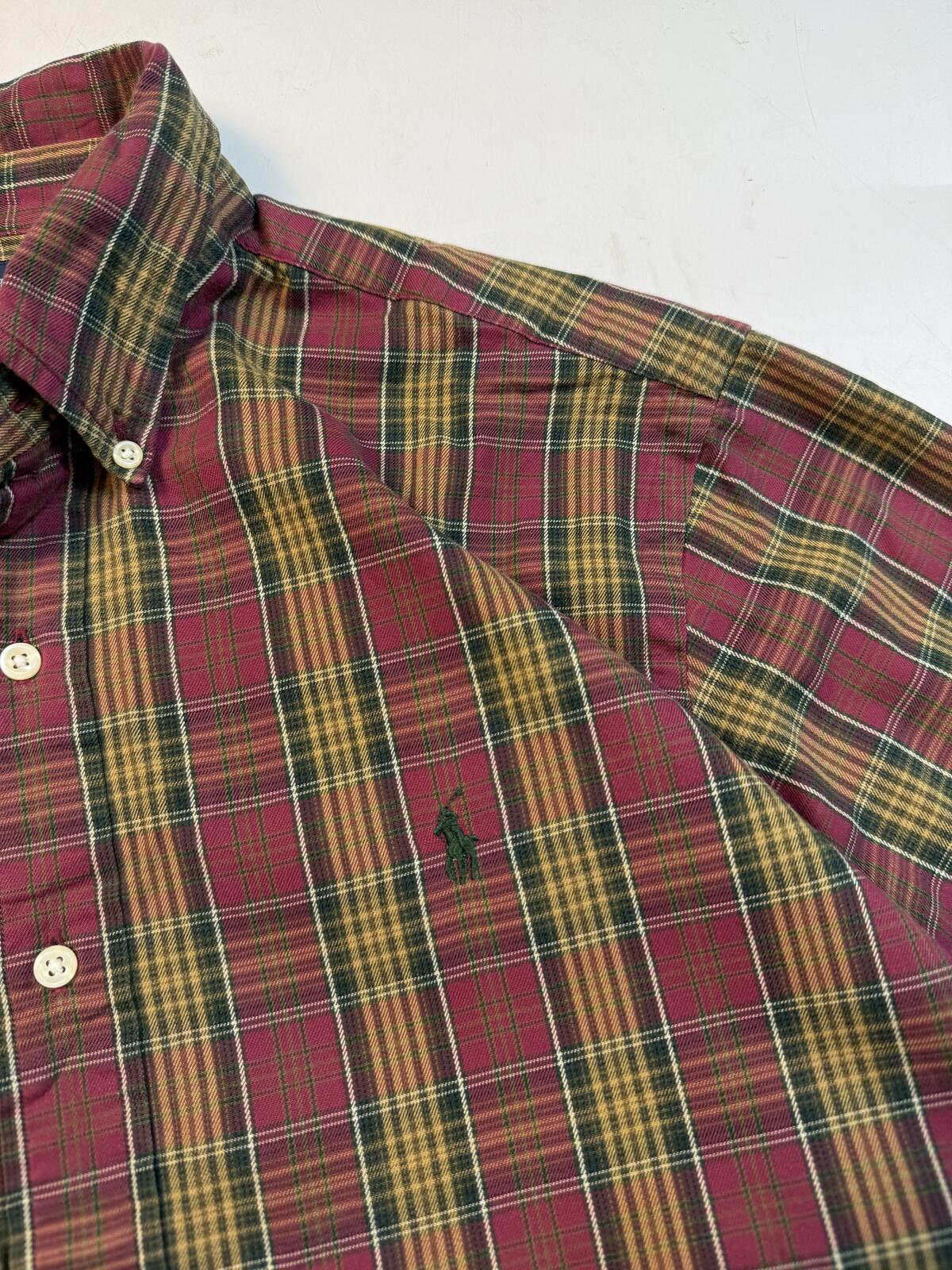 Vintage Polo Ralph Lauren check button up shirt (XL)