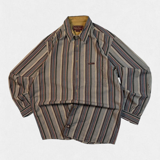 Vintage Marlboro classics grandad striped shirt (XXL)