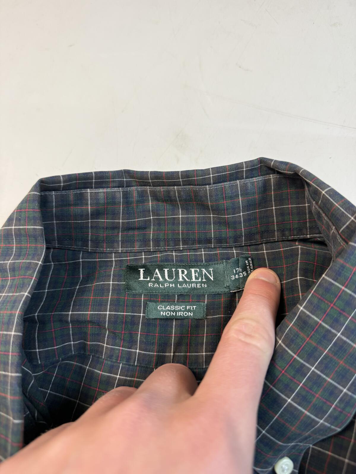 Vintage Polo Ralph Lauren check button up shirt (XL)