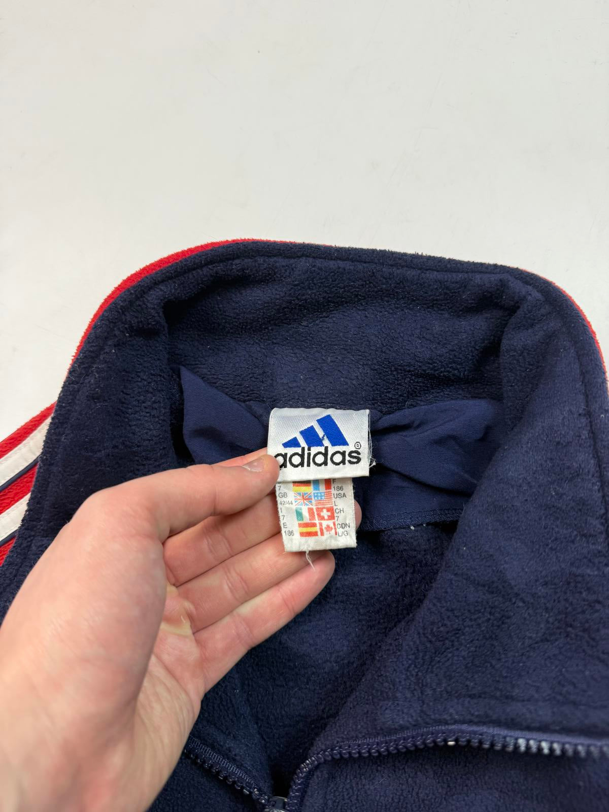 Vintage 90s adidas originals colour block fleece (L)