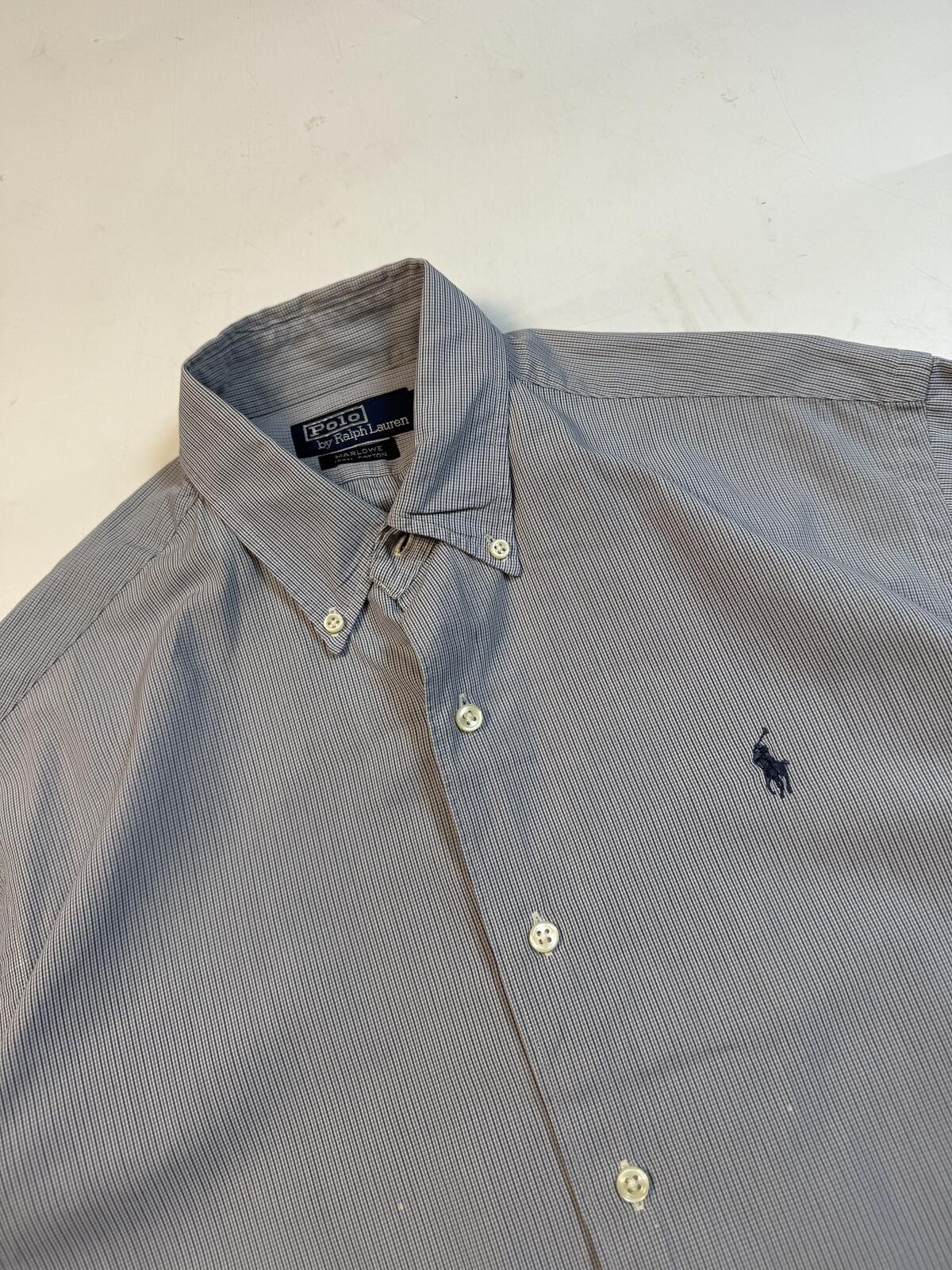 Vintage Polo Ralph Lauren checkered short sleeve shirt (M)