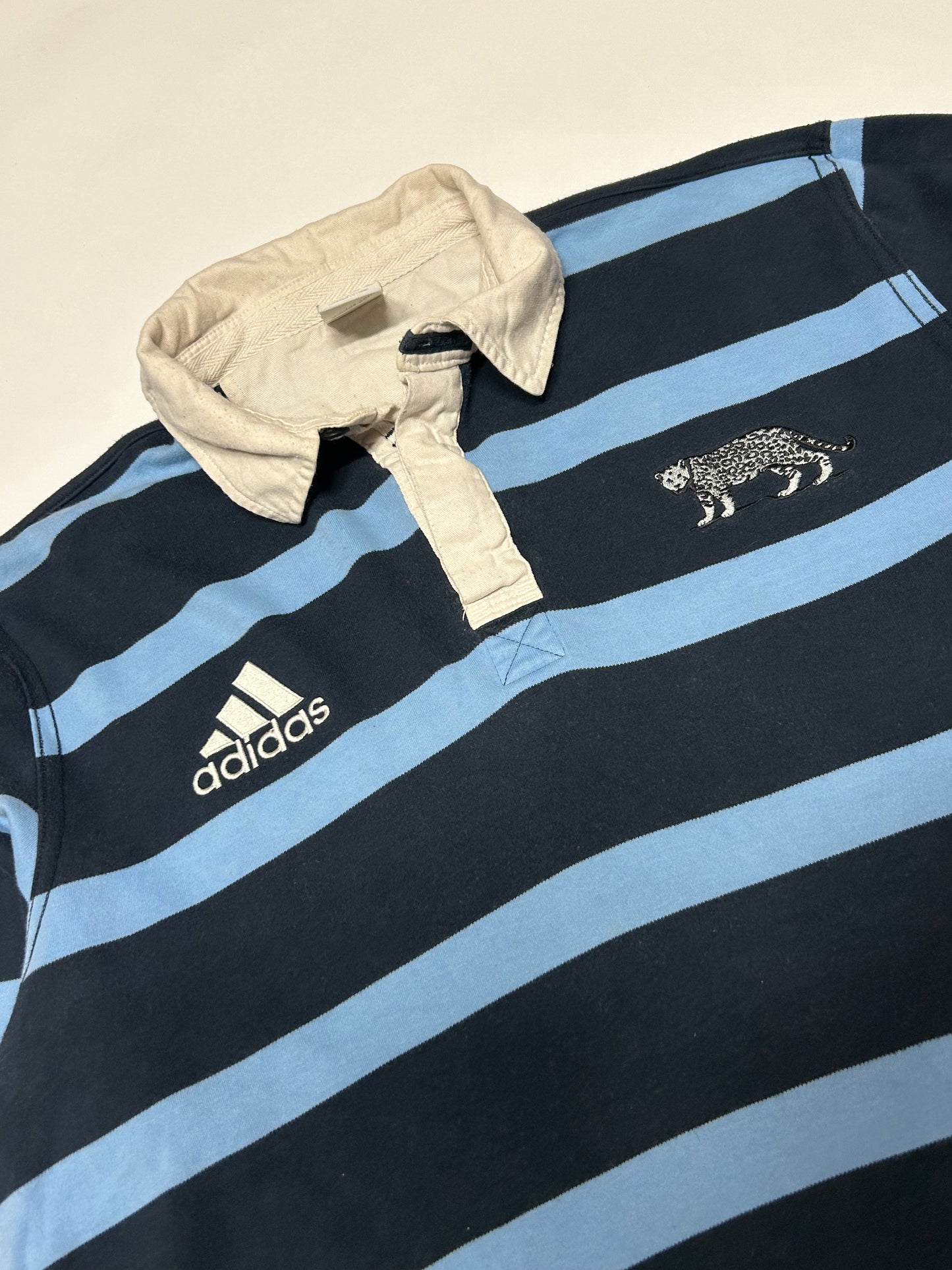 Argentina Adidas 2011 striped rugby shirt (L)