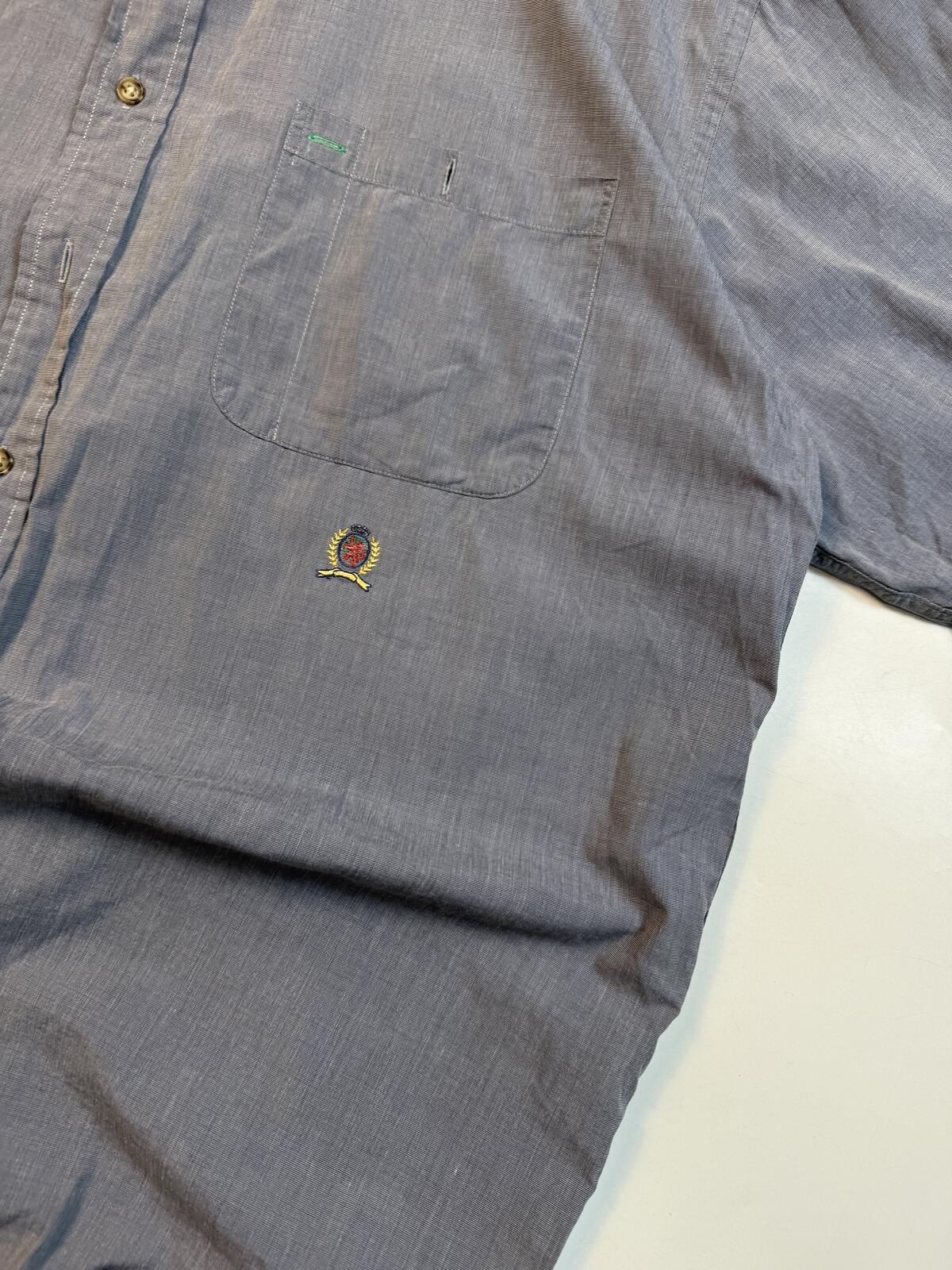 Vintage 90s Tommy Hilfiger short sleeve shirt (XXL)