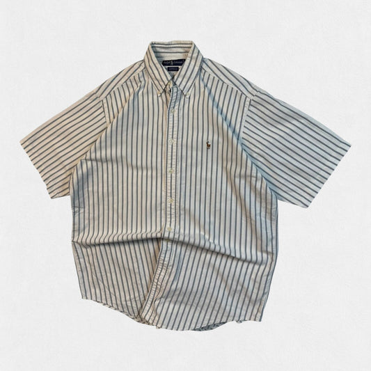 Vintage Polo Ralph Lauren striped short sleeve shirt (XL)