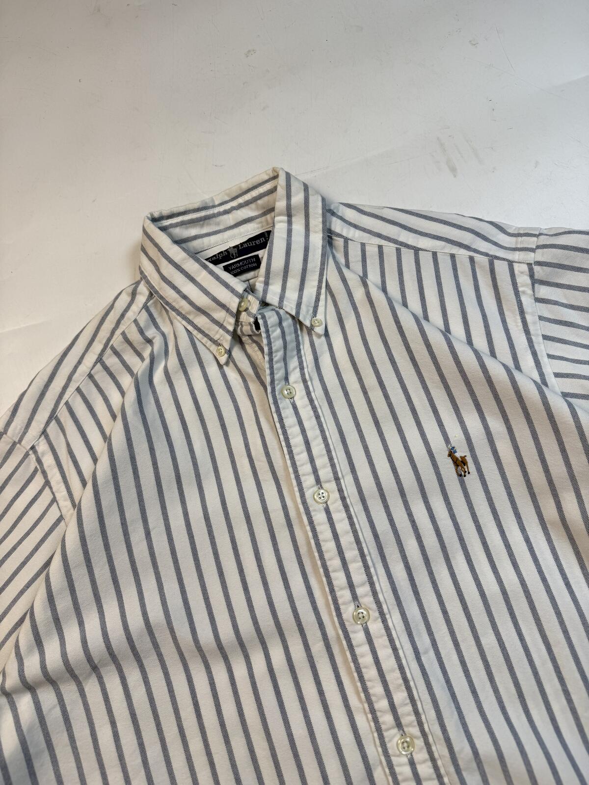 Vintage Polo Ralph Lauren striped short sleeve shirt (XL)
