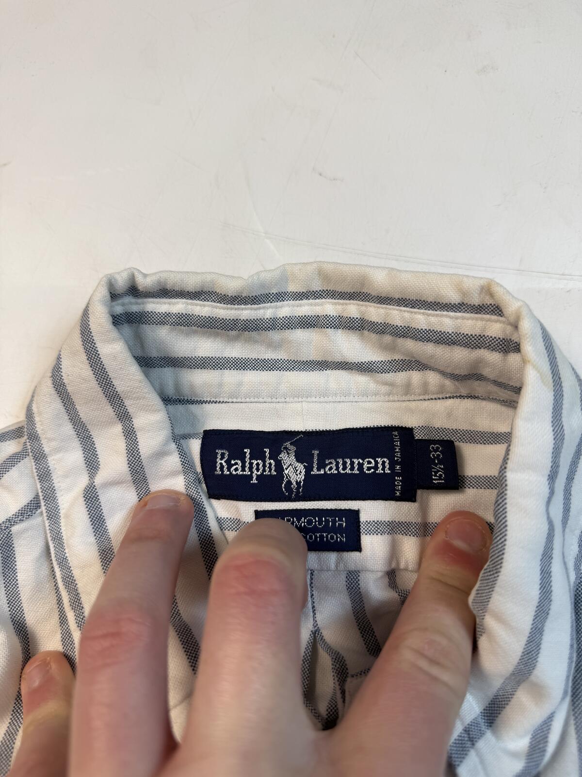 Vintage Polo Ralph Lauren striped short sleeve shirt (XL)
