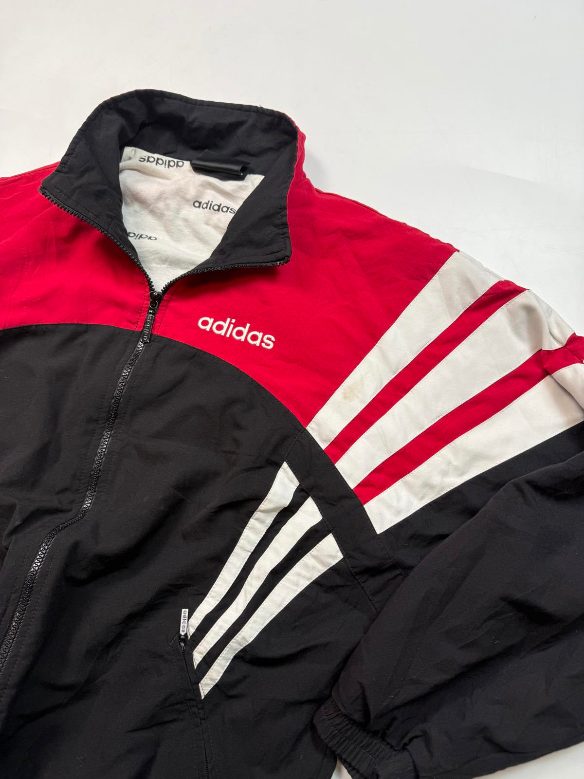 Vintage 90s adidas originals colour block track jacket (M)