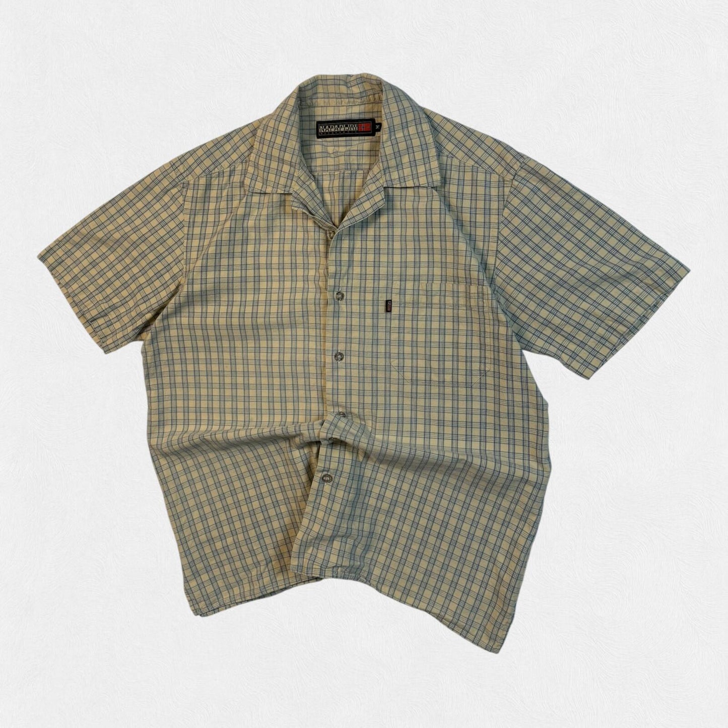 Vintage Napapijri checkered short sleeve shirt (M)