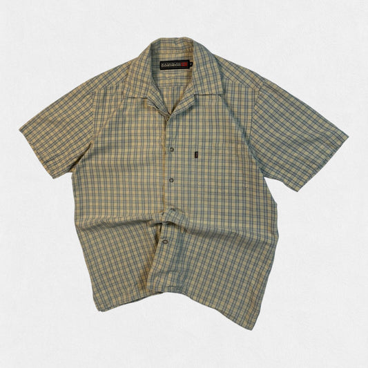 Vintage Napapijri checkered short sleeve shirt (M)