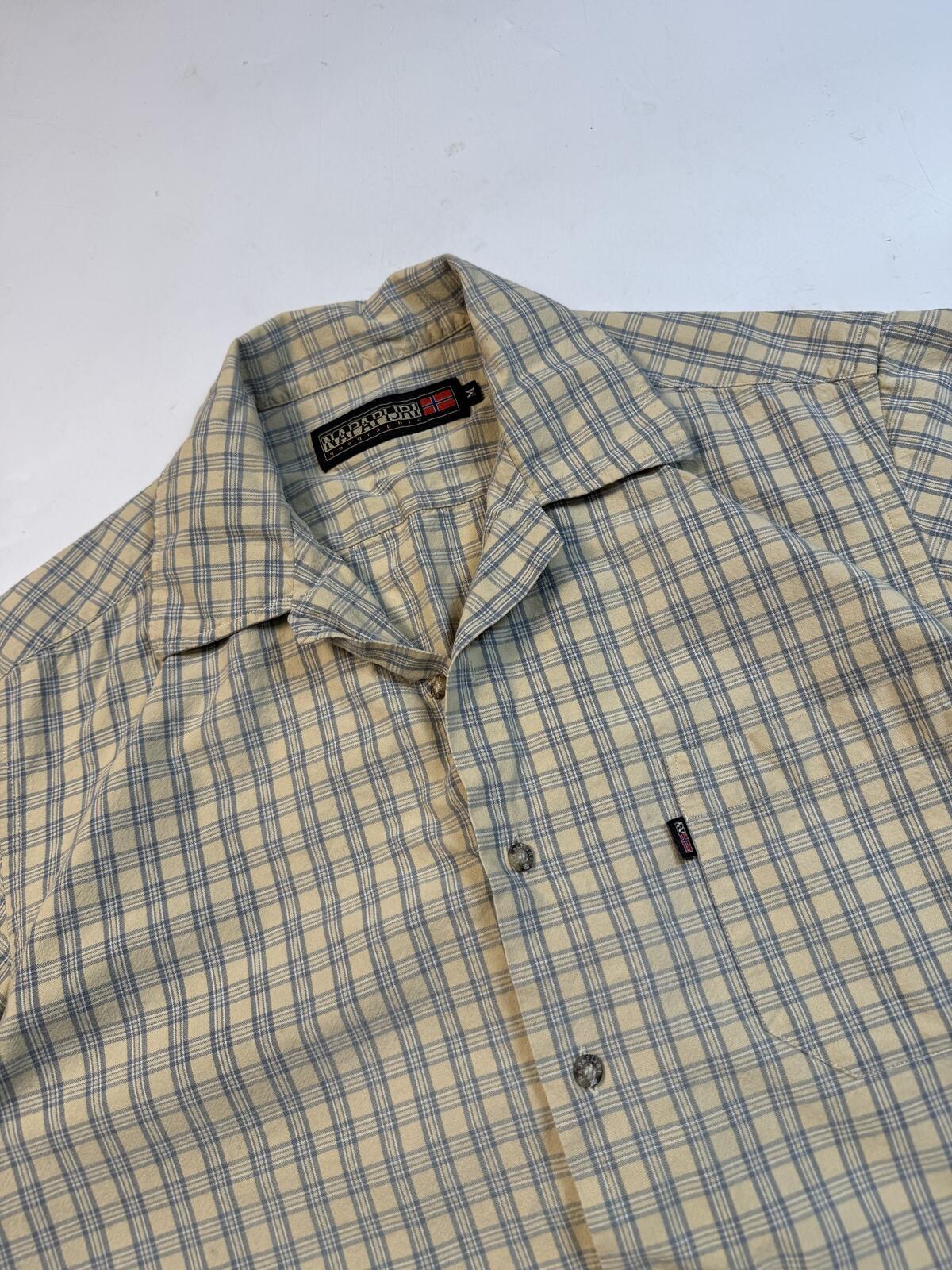 Vintage Napapijri checkered short sleeve shirt (M)