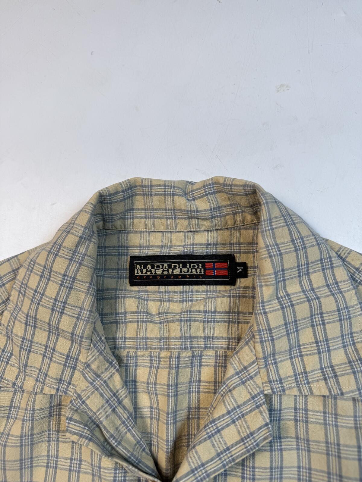 Vintage Napapijri checkered short sleeve shirt (M)