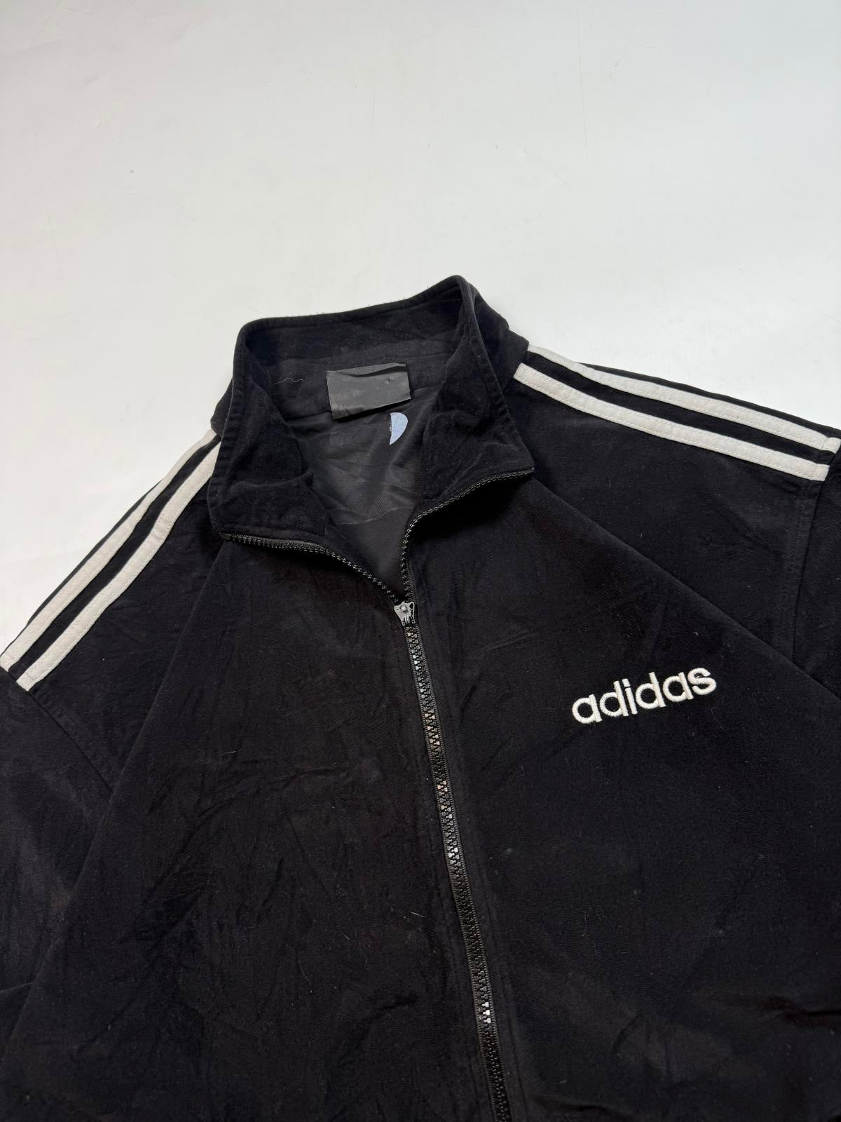 Vintage 90s adidas originals velour track top (L)