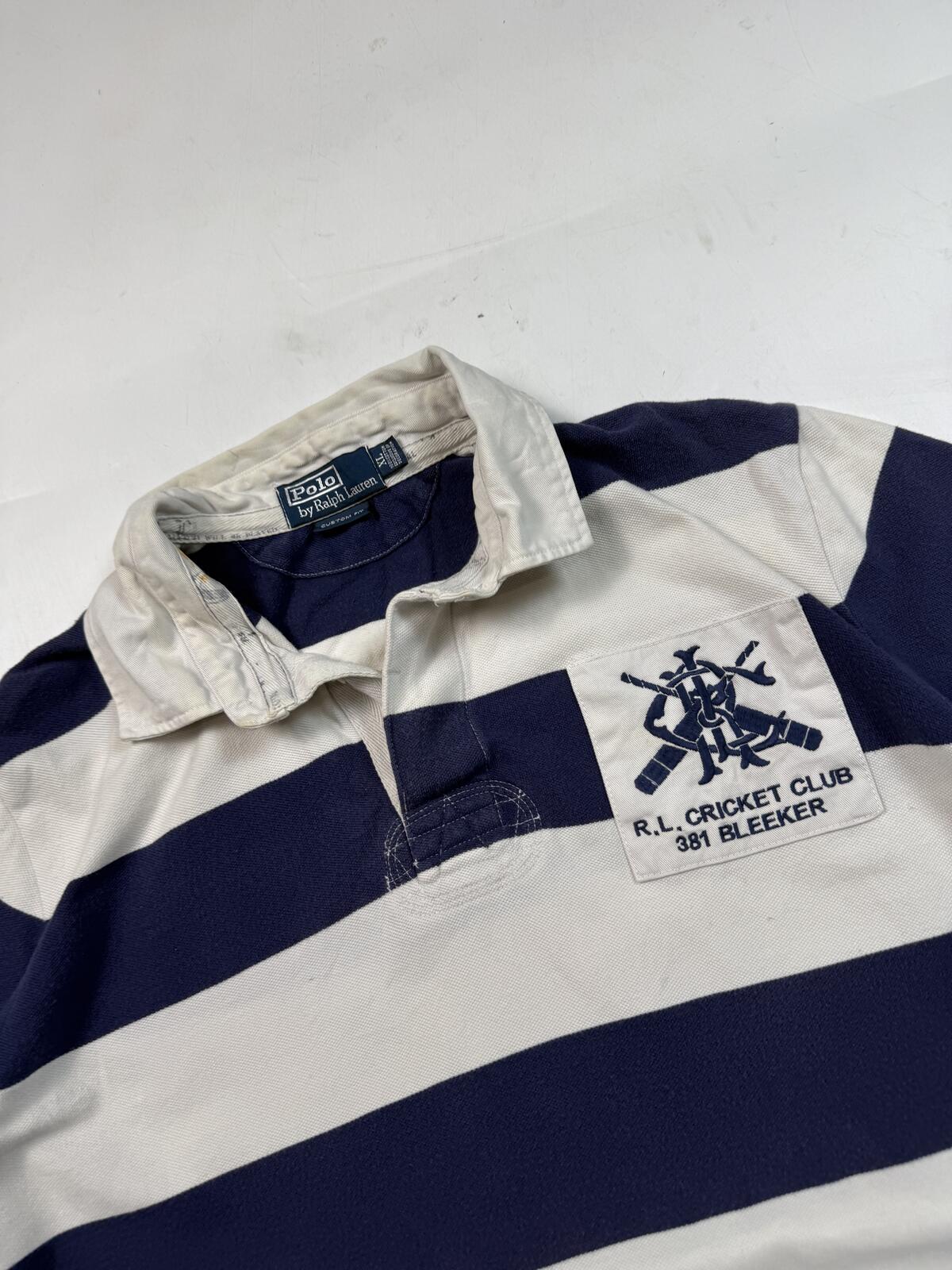 Vintage Polo Ralph Lauren Bleeker striped polo shirt (XL)