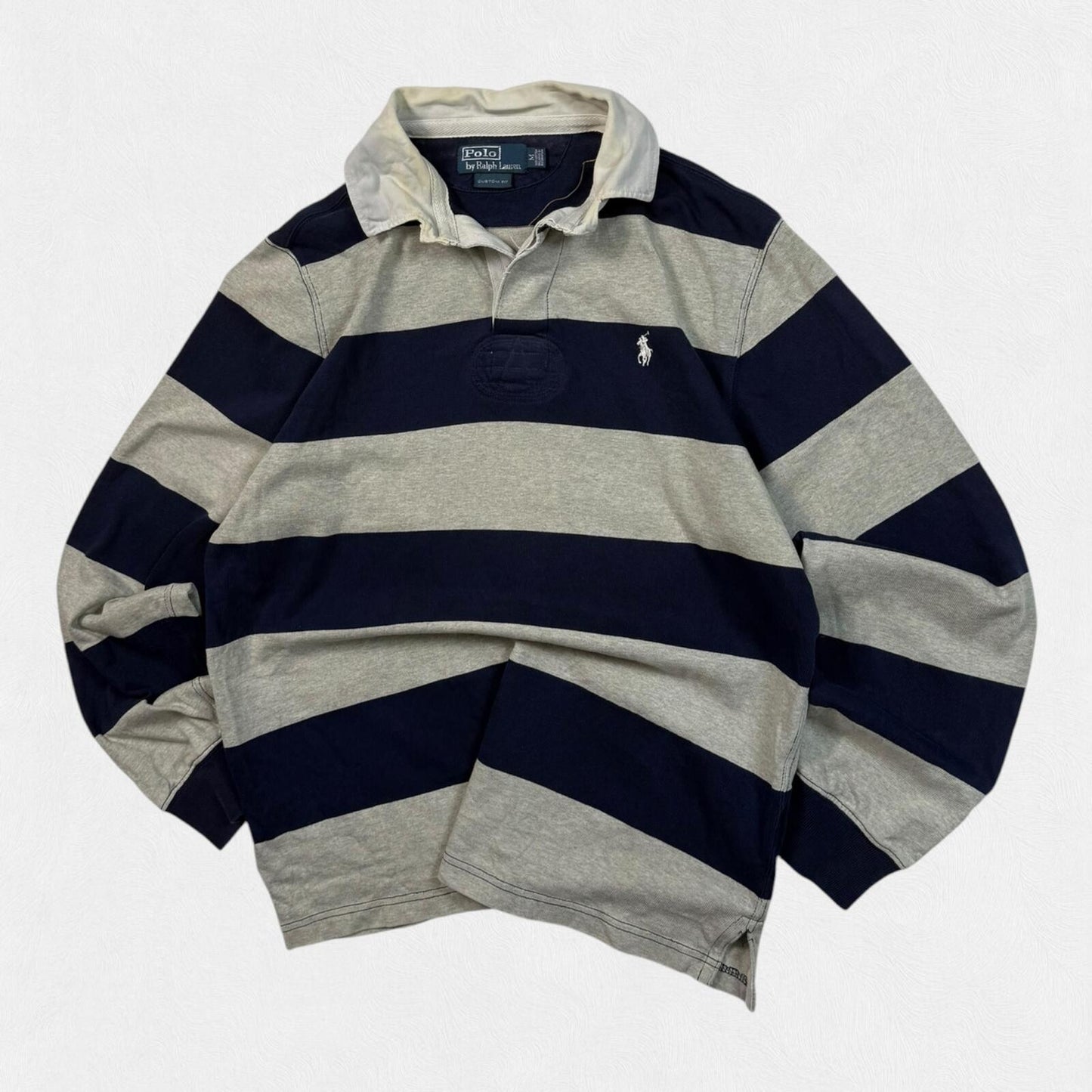 Vintage Polo Ralph Lauren striped rugby polo shirt (M)