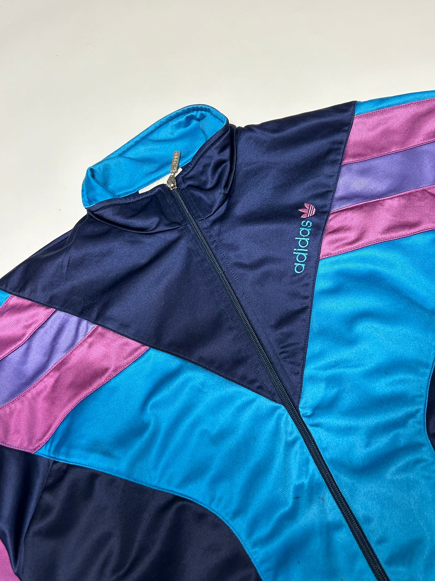 Vintage 90s Adidas colour block track jacket (M)
