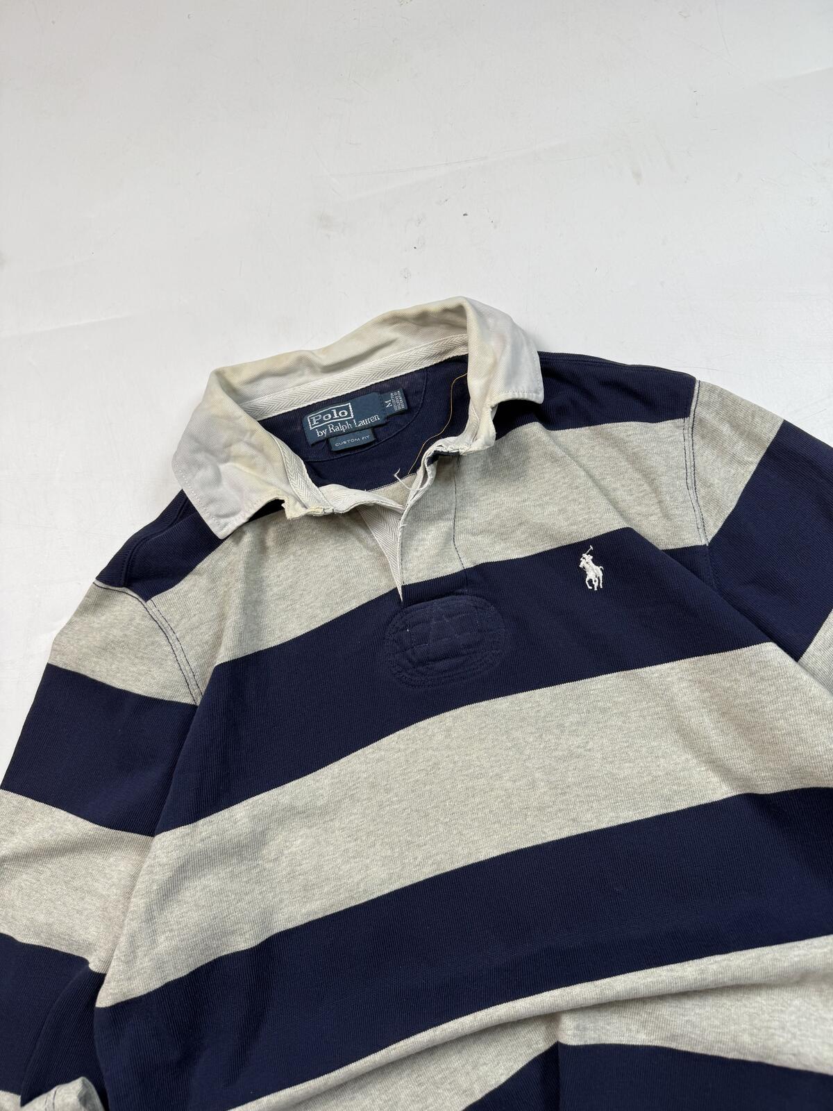 Vintage Polo Ralph Lauren striped rugby polo shirt (M)