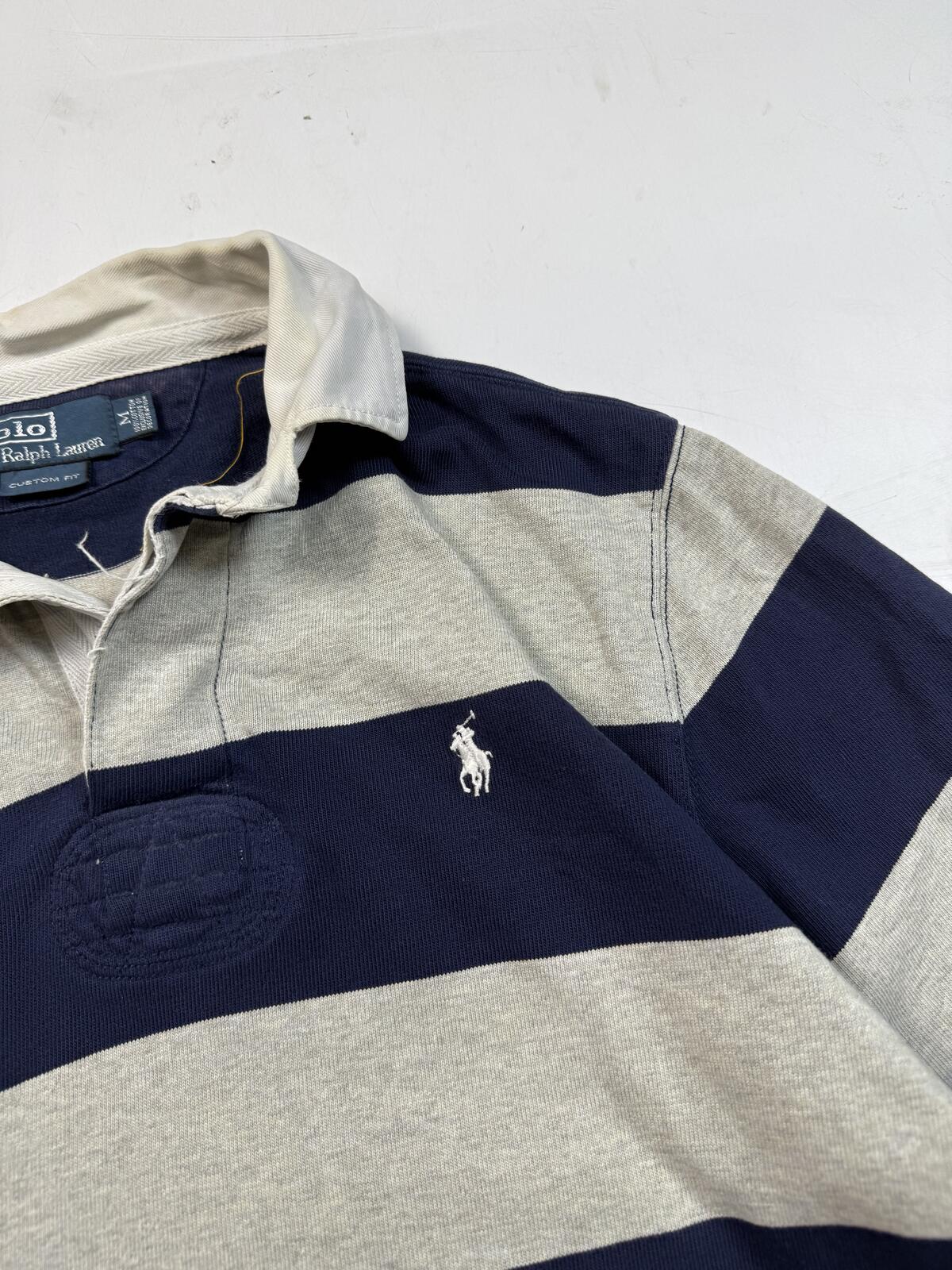 Vintage Polo Ralph Lauren striped rugby polo shirt (M)