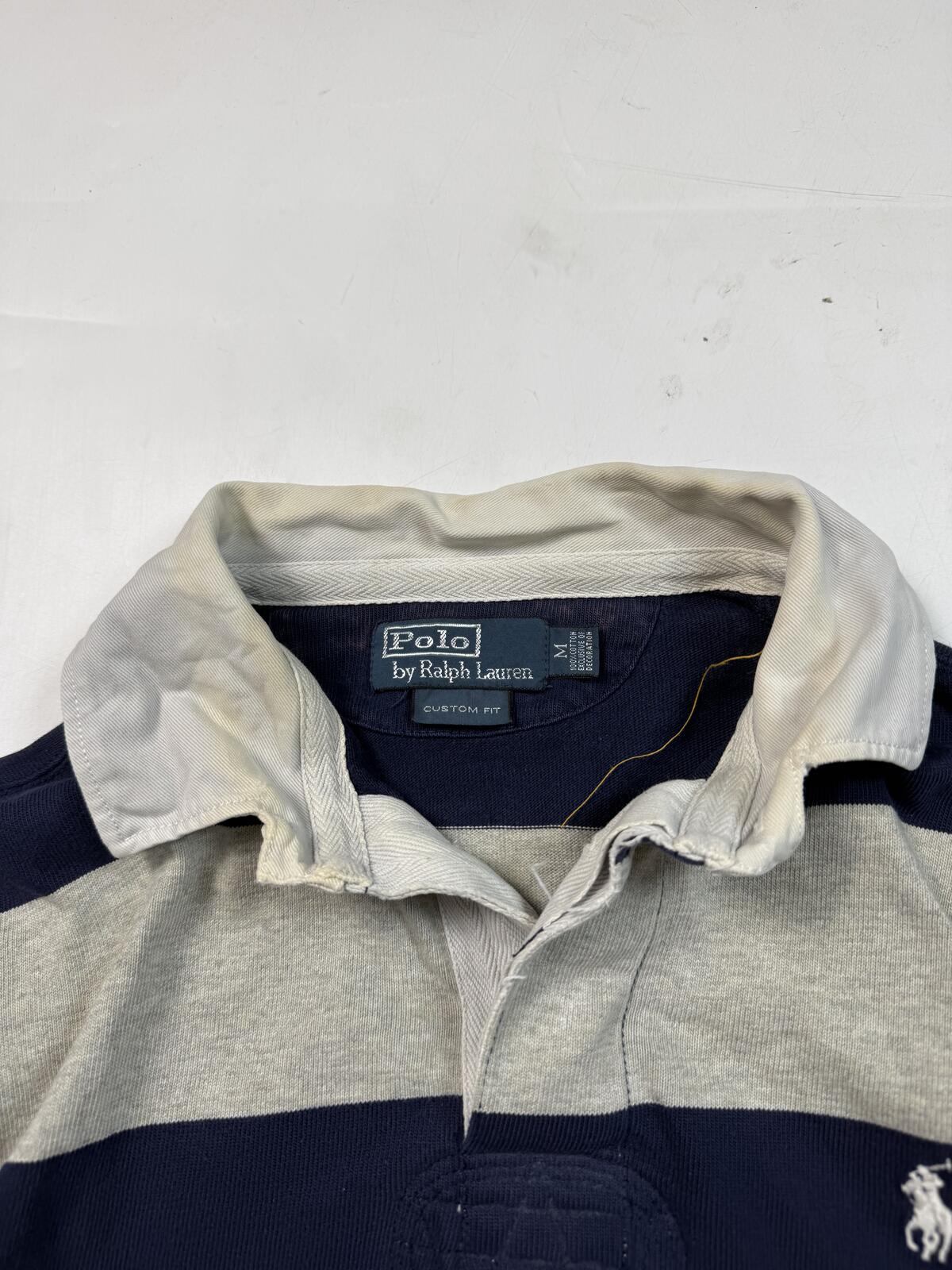 Vintage Polo Ralph Lauren striped rugby polo shirt (M)