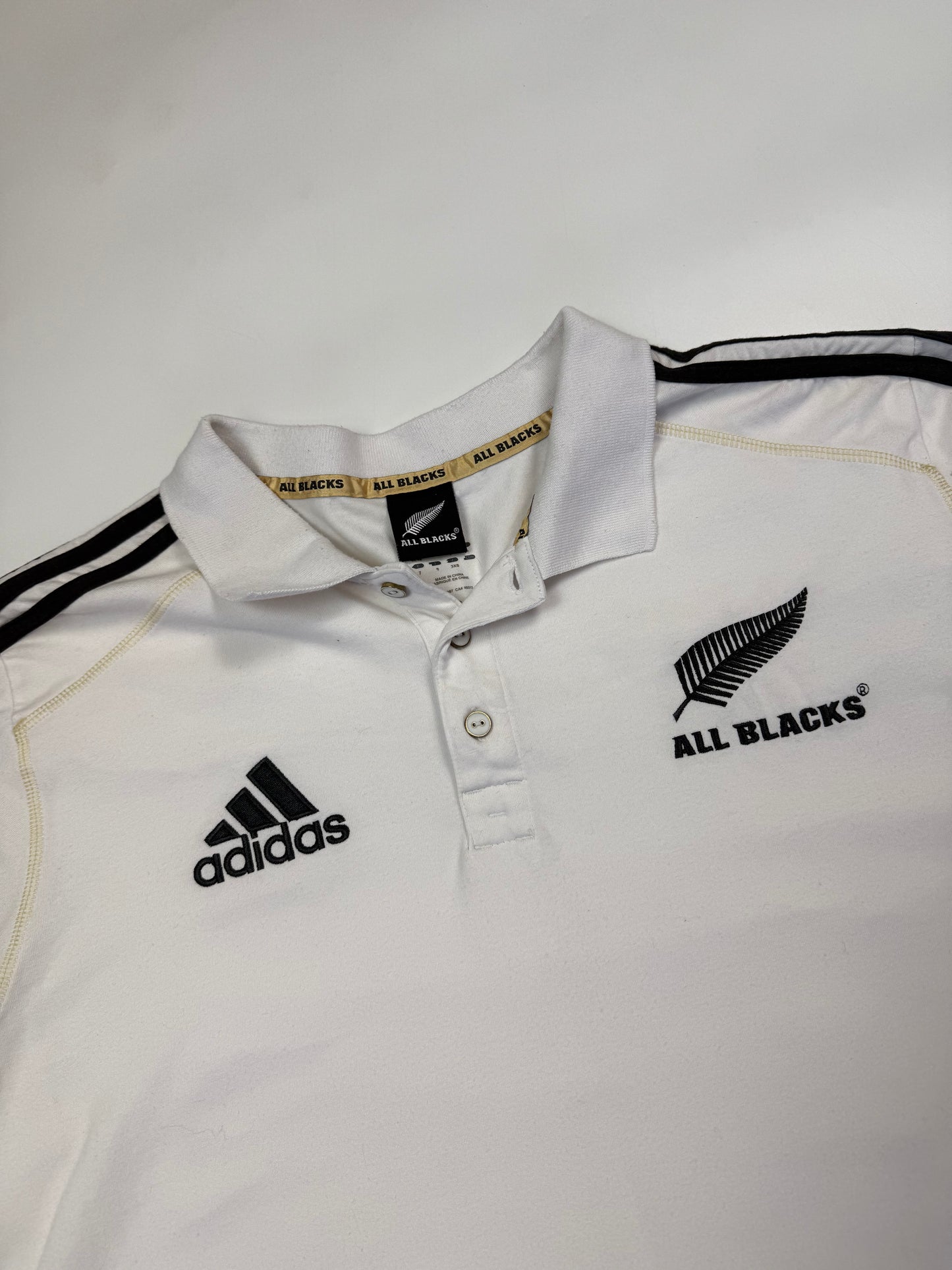 New Zealand all blacks Adidas rugby union polo shirt (XL)