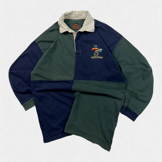 Vintage 90s Guinness rugby polo shirt (XXL)