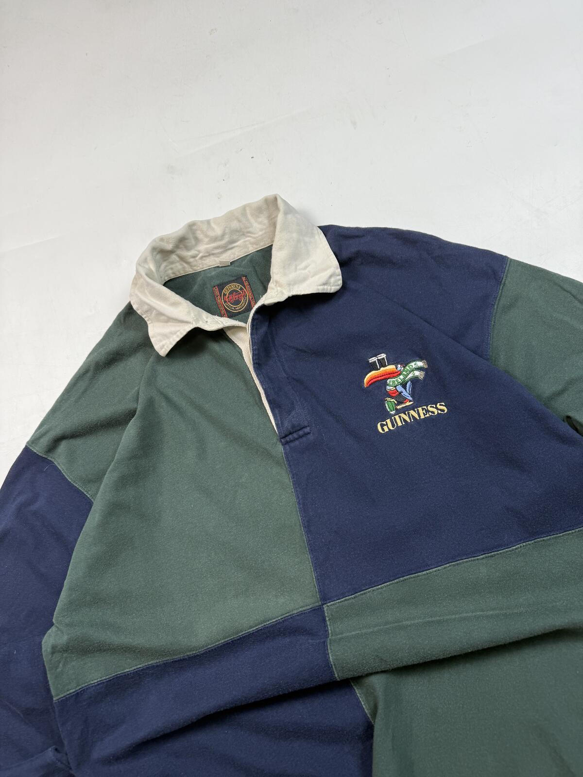 Vintage 90s Guinness rugby polo shirt (XXL)