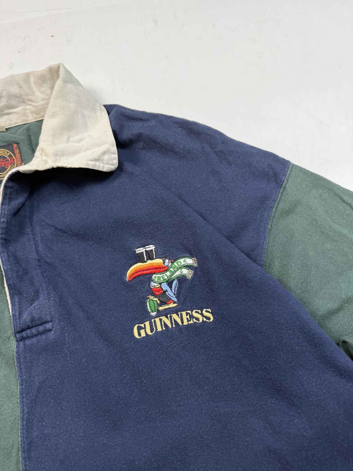 Vintage 90s Guinness rugby polo shirt (XXL)