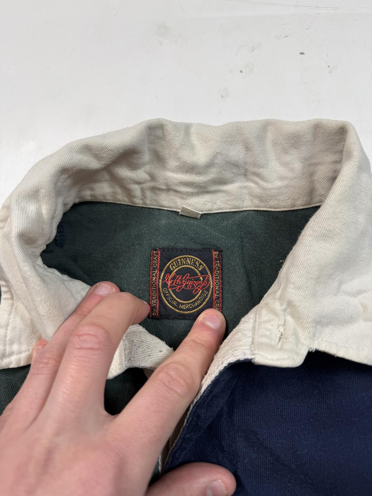 Vintage 90s Guinness rugby polo shirt (XXL)