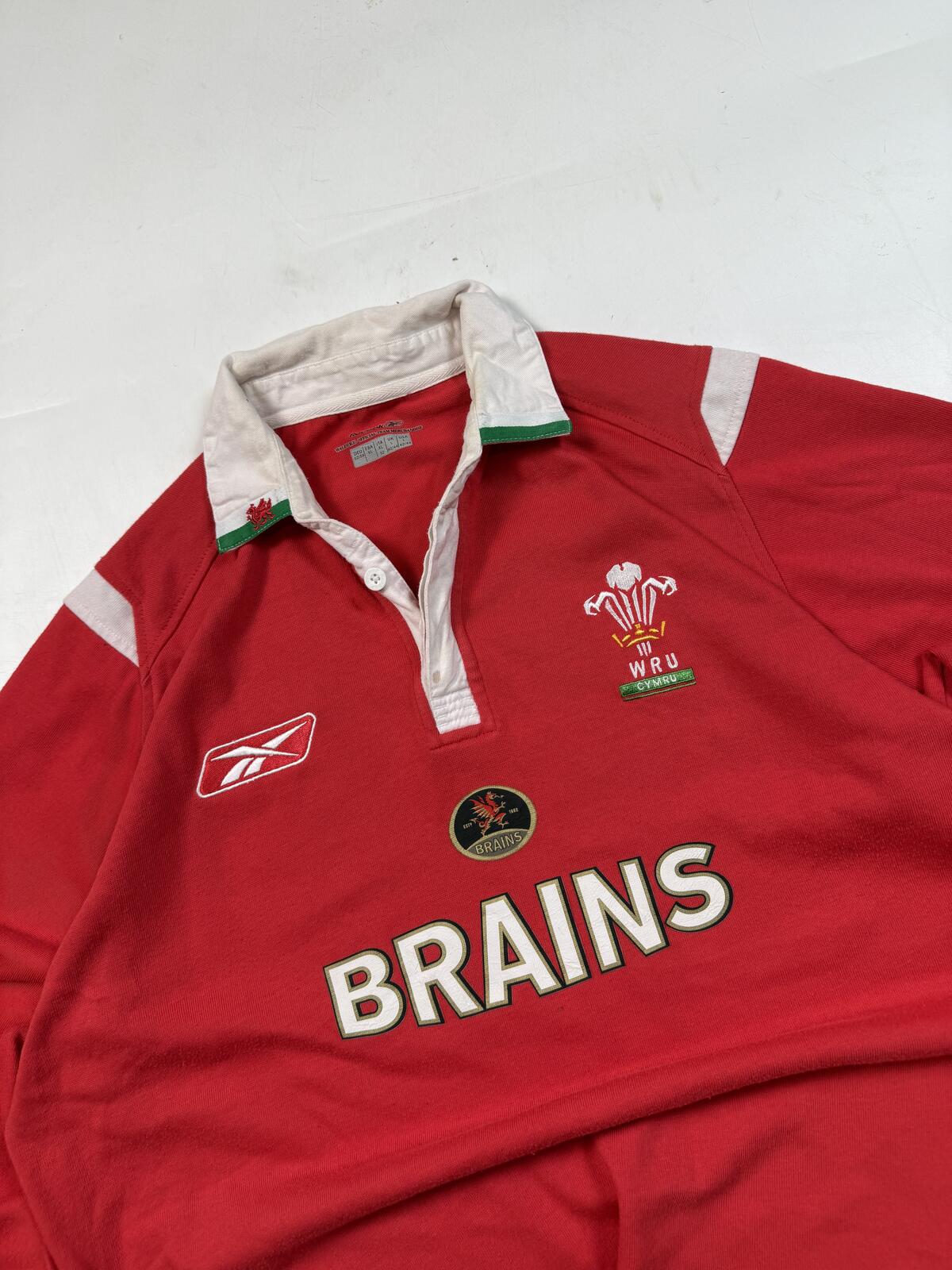 Vintage Wales 2005/06 Reebok rugby union shirt (L)