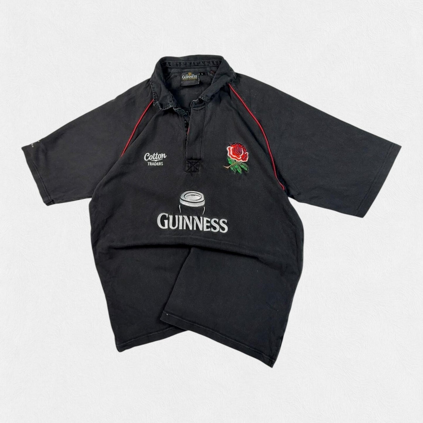 Vintage England Guinness Cotton Traders rugby shirt (L)