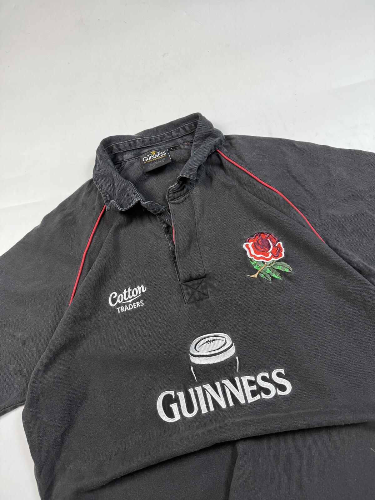 Vintage England Guinness Cotton Traders rugby shirt (L)