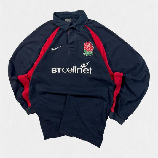 Vintage England 2001/02 Nike bt cellnet away rugby shirt (M)