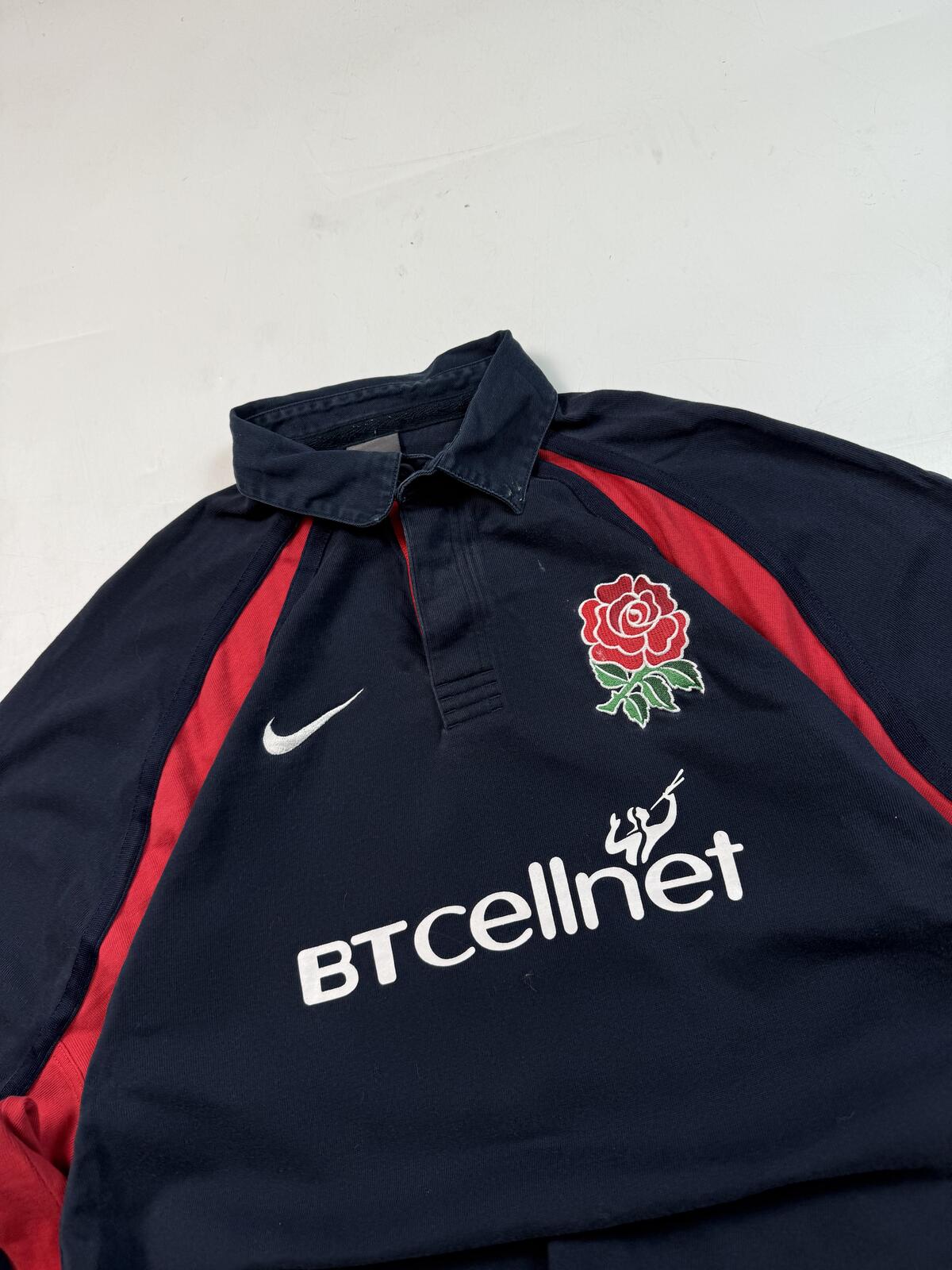 Vintage England 2001/02 Nike bt cellnet away rugby shirt (M)