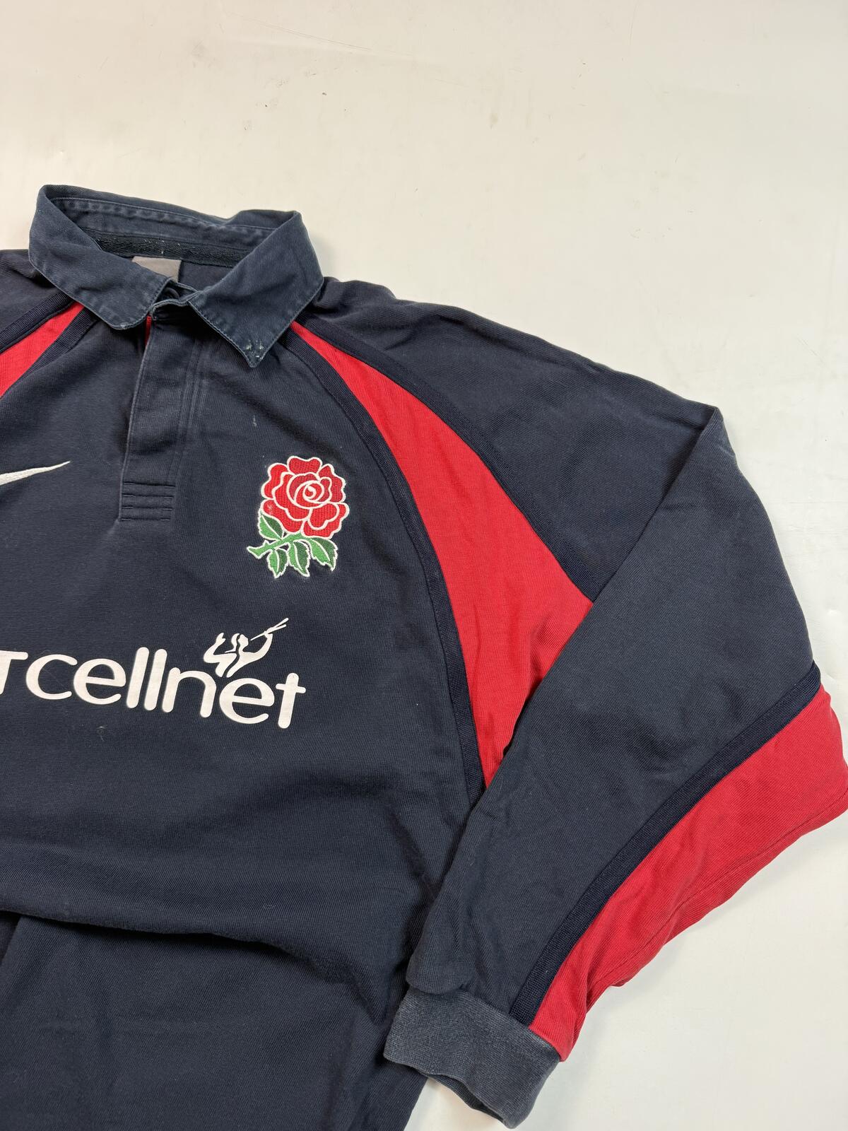Vintage England 2001/02 Nike bt cellnet away rugby shirt (M)
