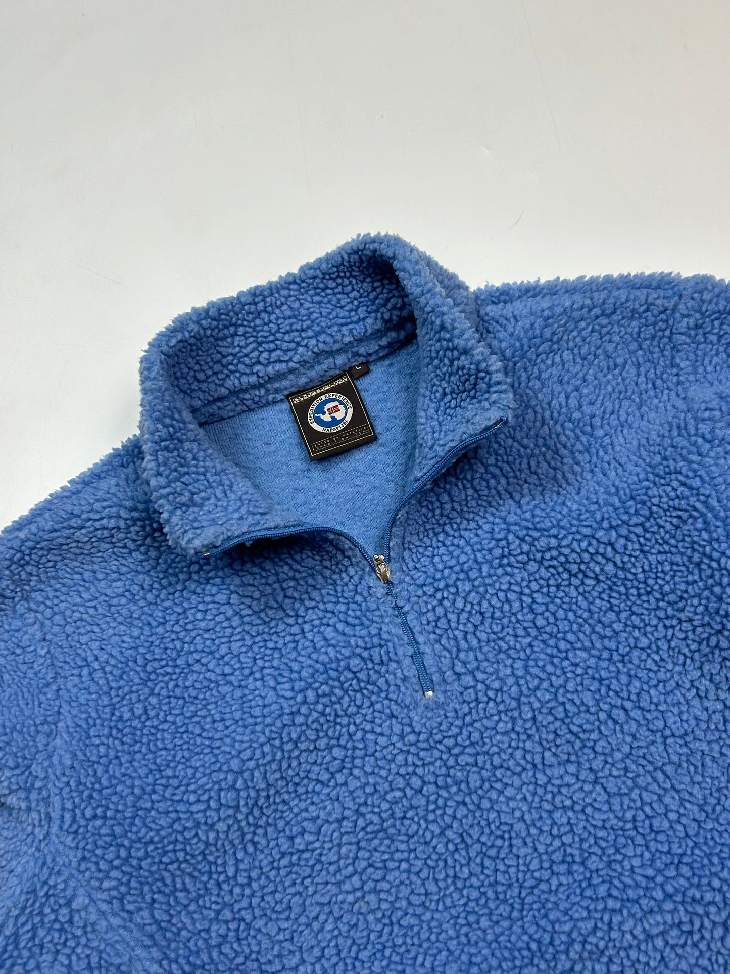 Vintage Napapijri deep pile quarter zip fleece (L)