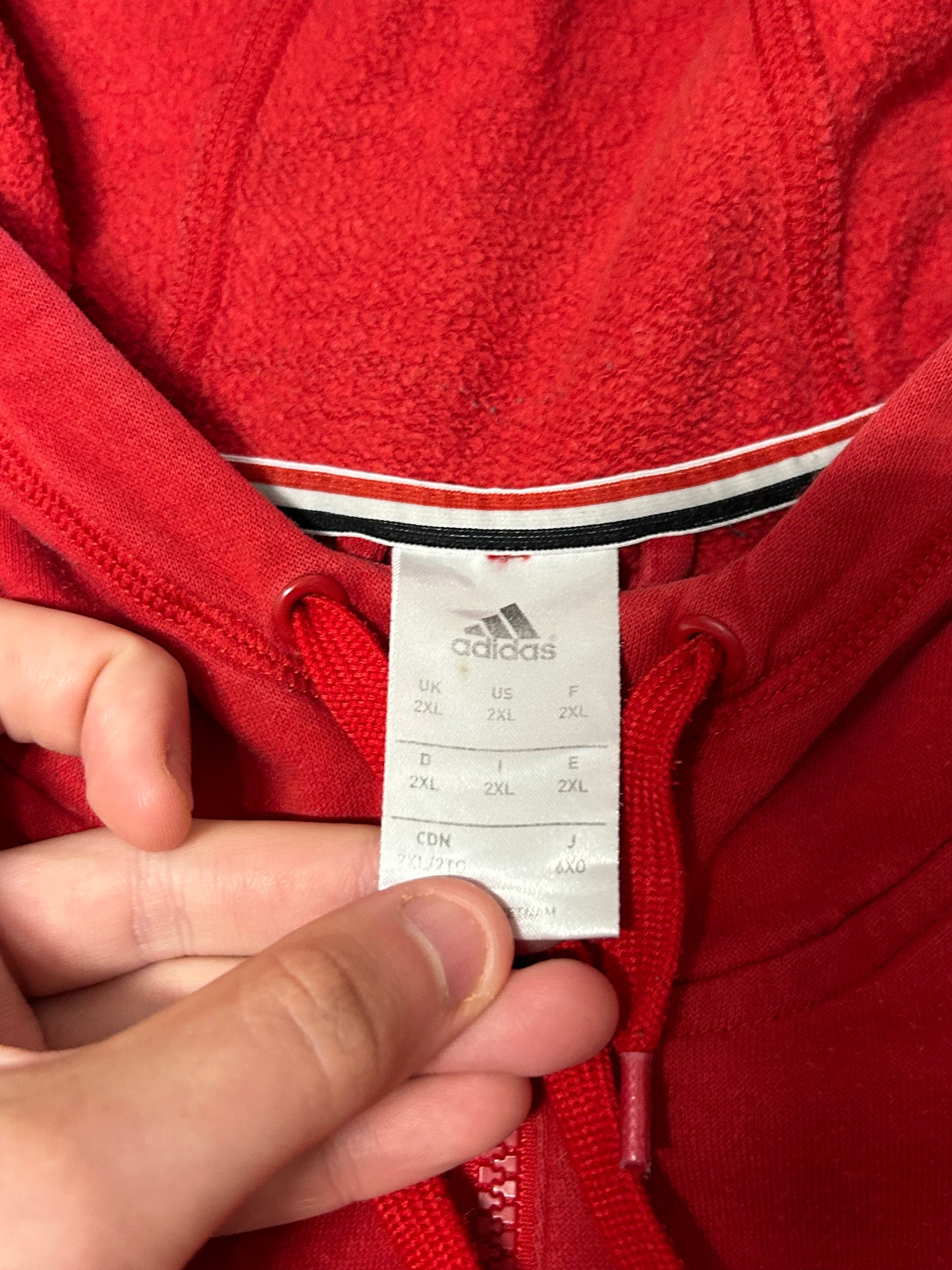 Manchester United adidas zip up hoodie (XXL)