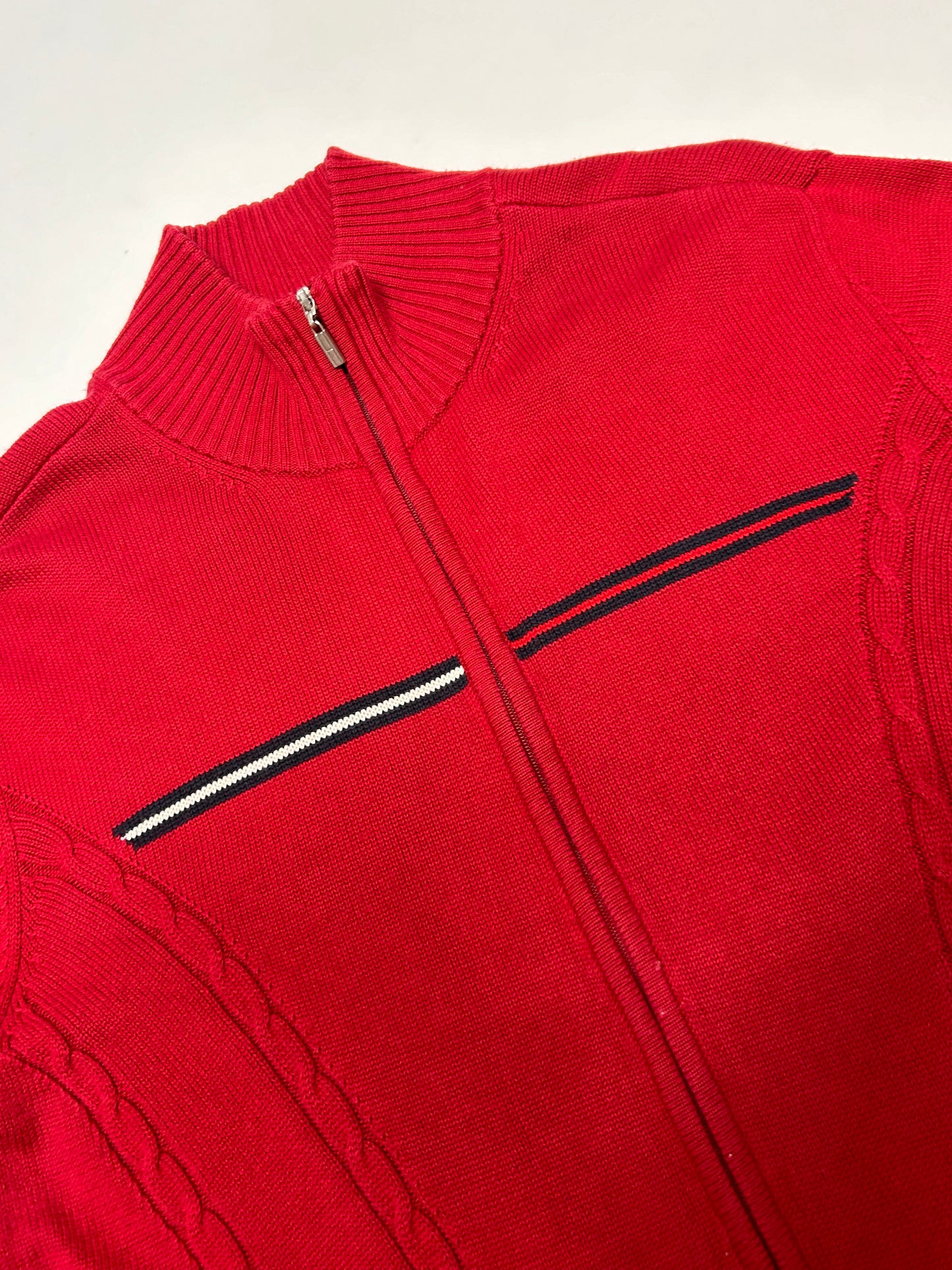 Tommy Hilfiger full zip knit sweater (XL)