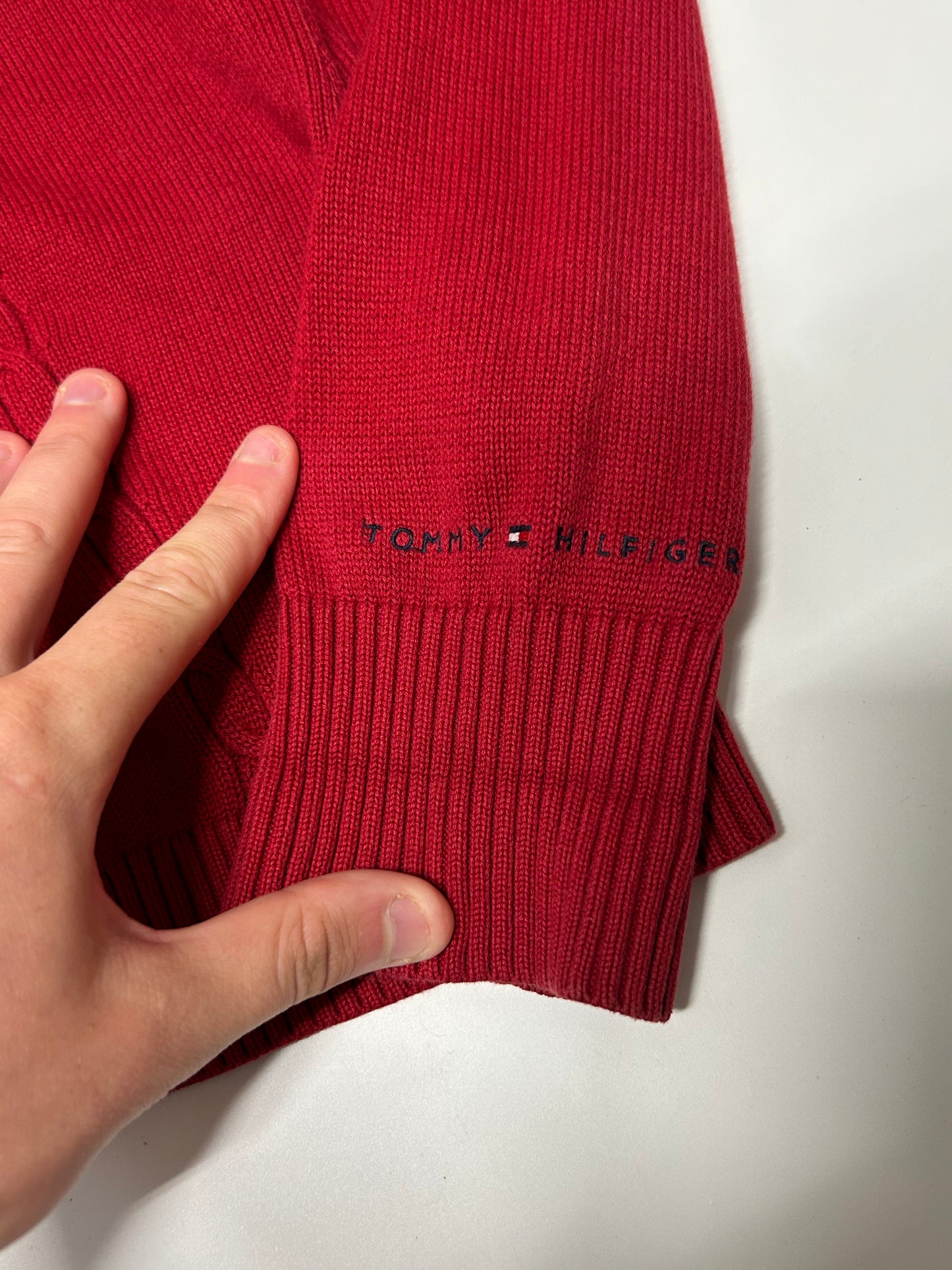 Tommy Hilfiger full zip knit sweater (XL)