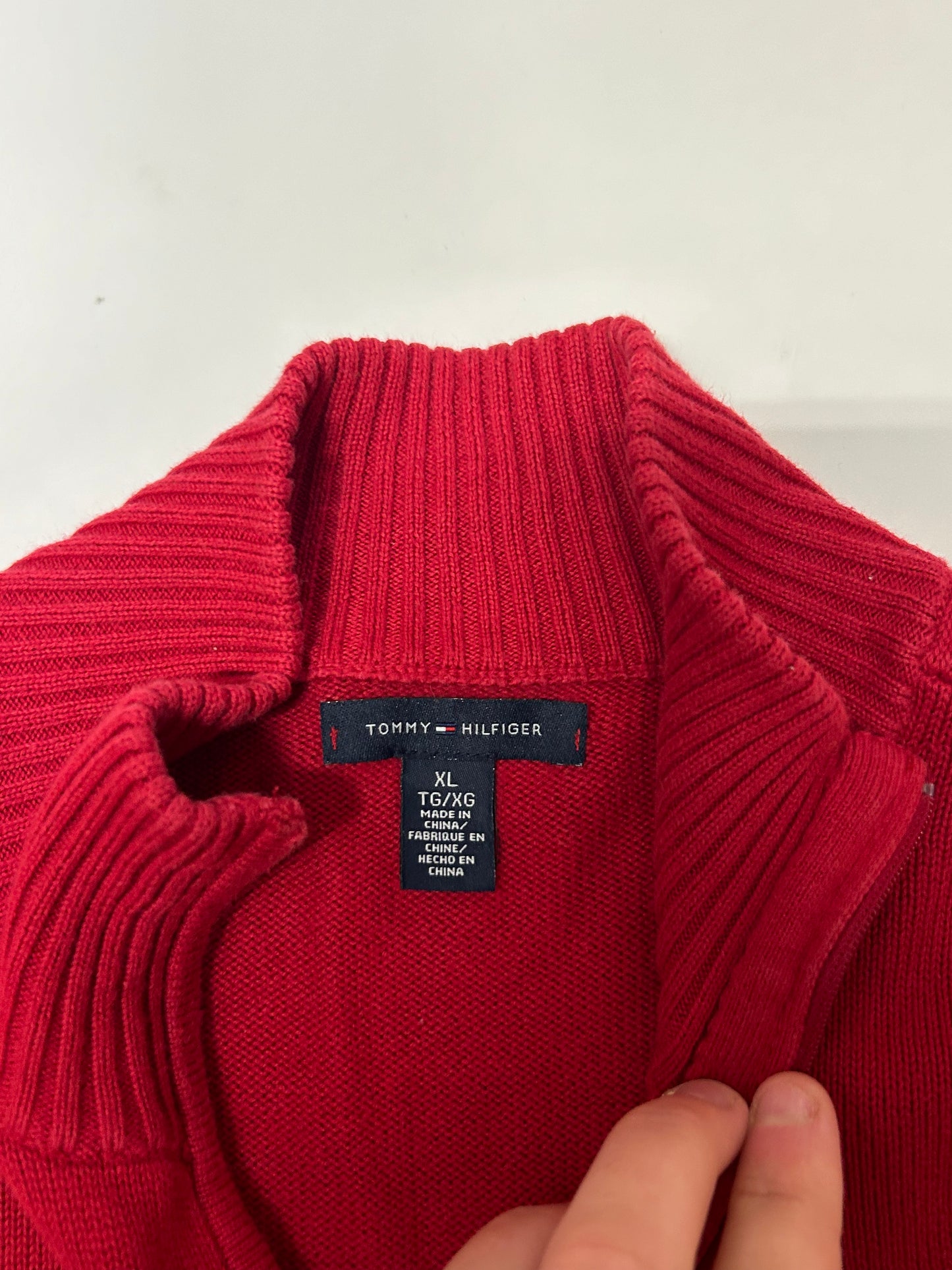 Tommy Hilfiger full zip knit sweater (XL)