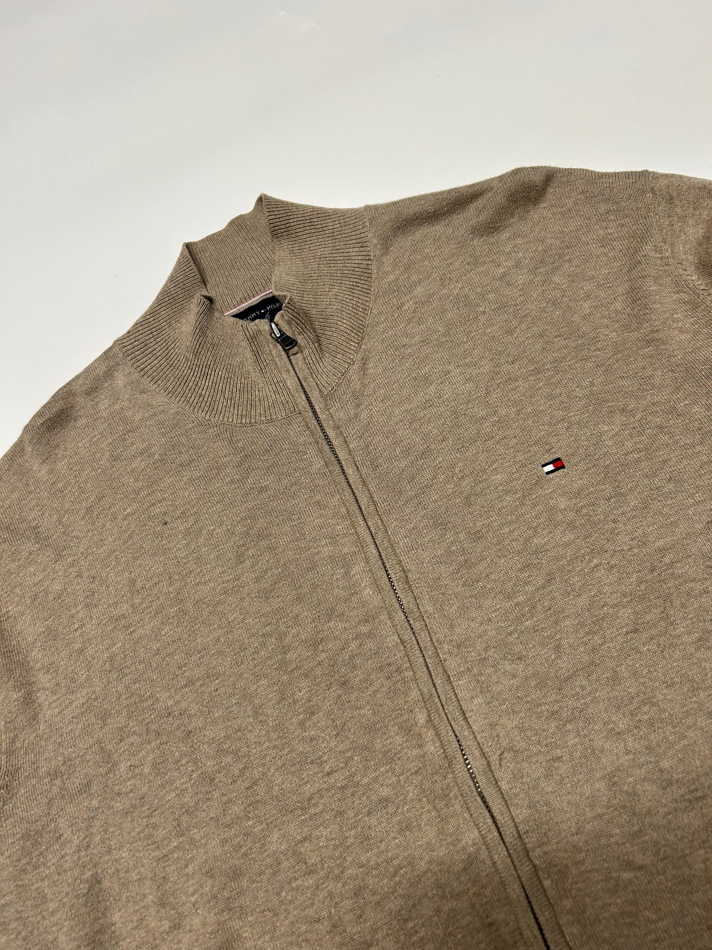 Tommy Hilfiger full zip knit sweater (XL)