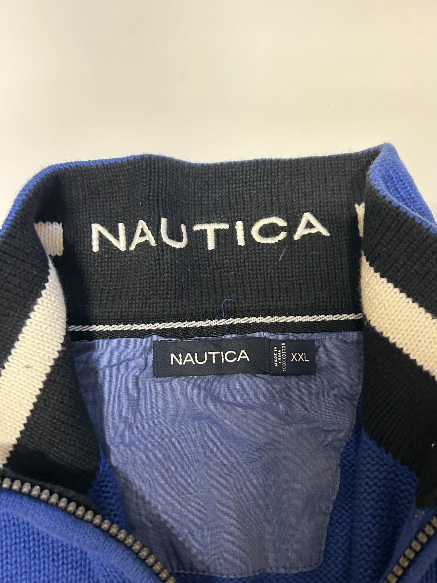Nautica quarter zip knit sweater (L)