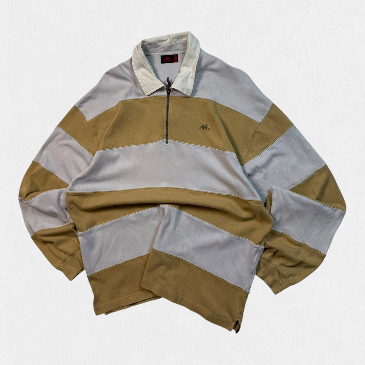 Vintage Kappa striped rugby polo shirt (XL)