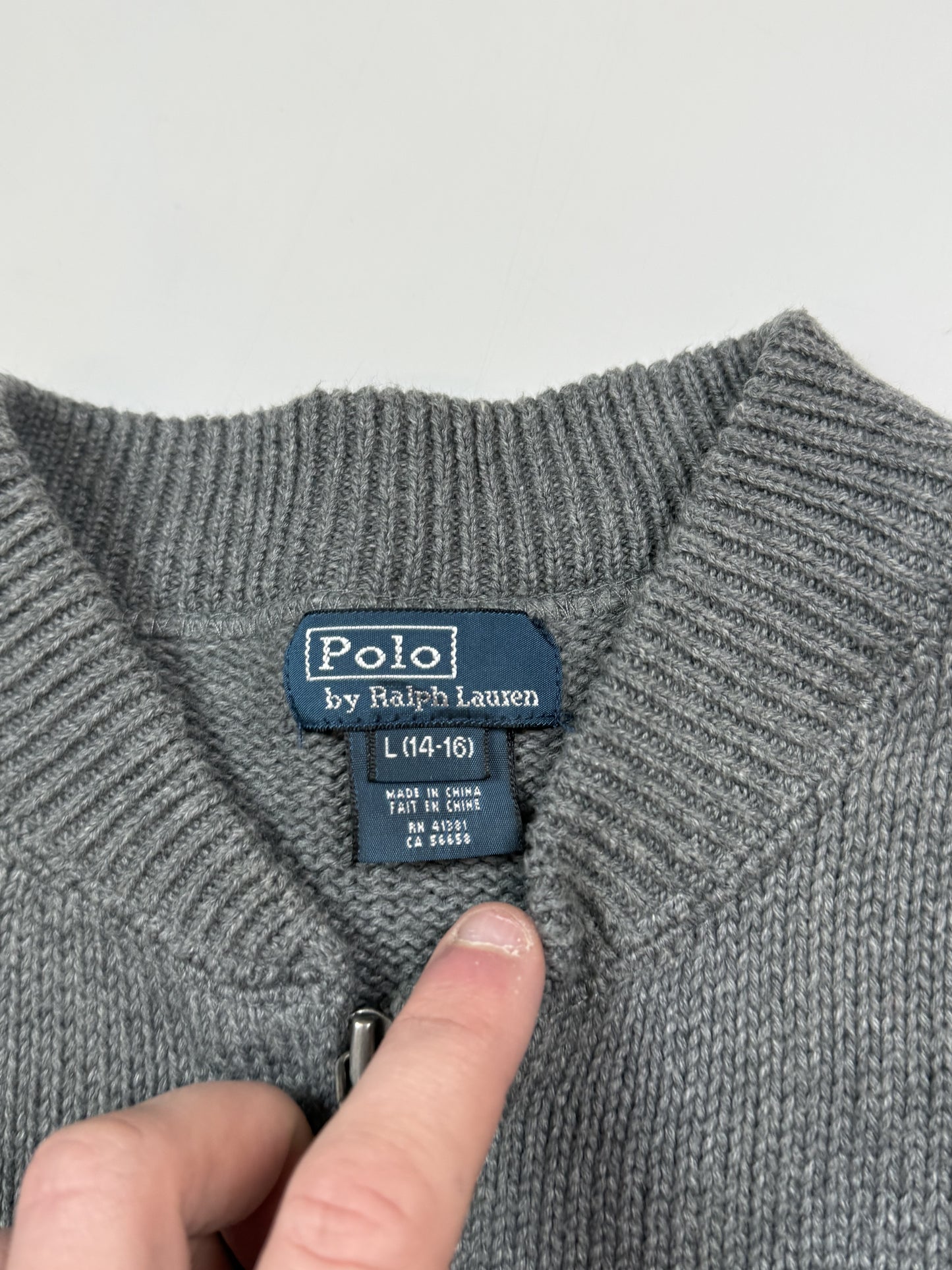 Polo Ralph Lauren full zip knit sweater (S)