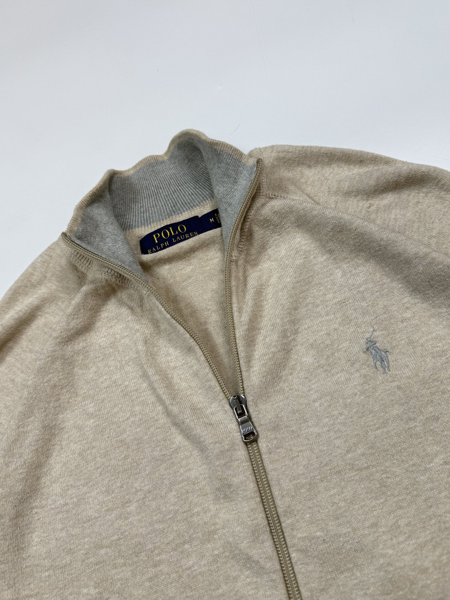 Polo Ralph Lauren full zip knit sweater (M)