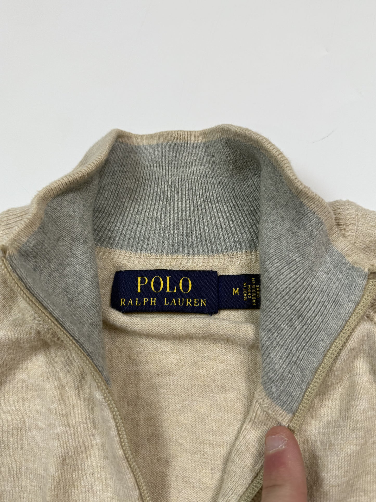 Polo Ralph Lauren full zip knit sweater (M)