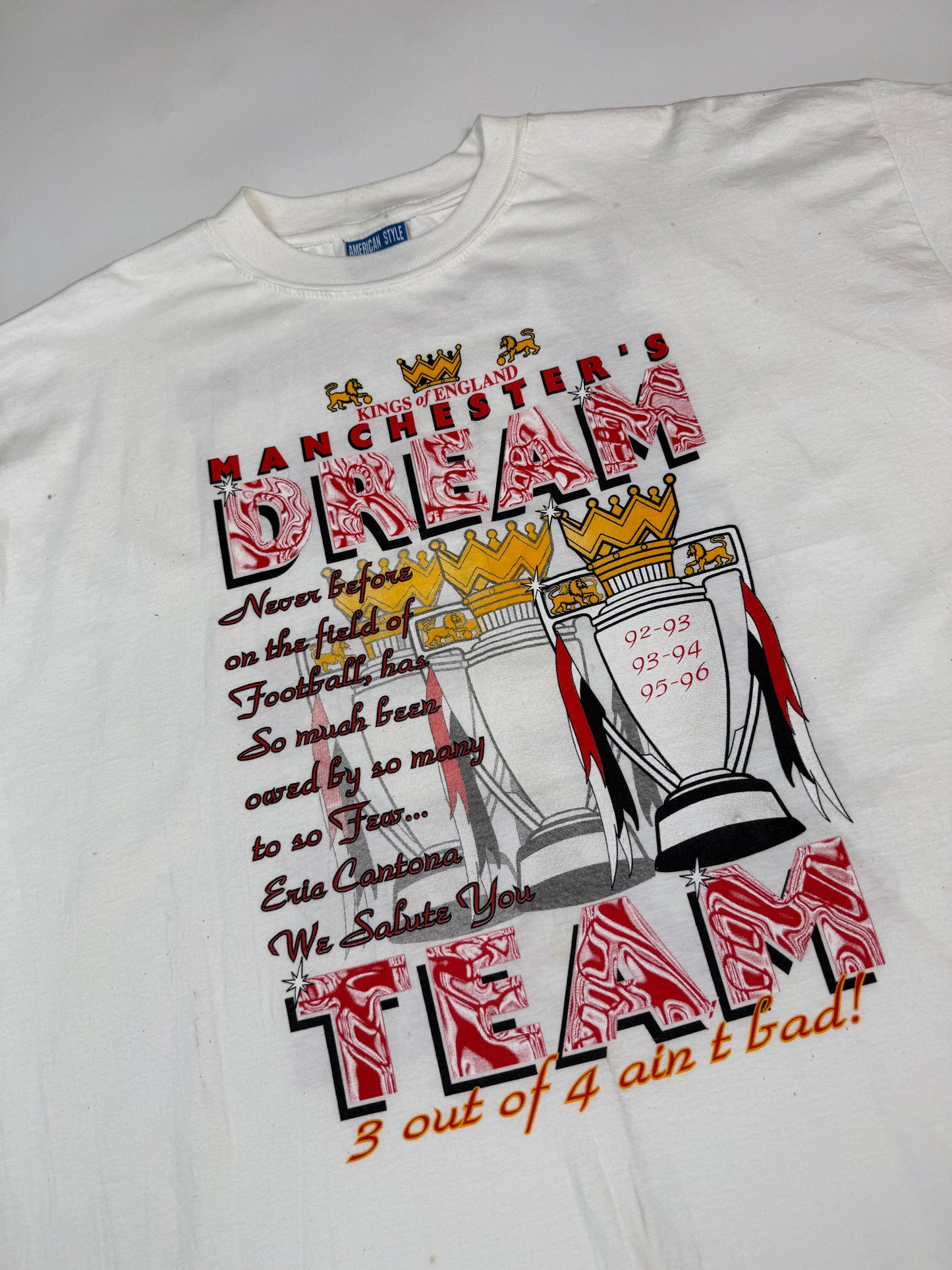 Vintage 90s Manchester United graphic football tee (XL)