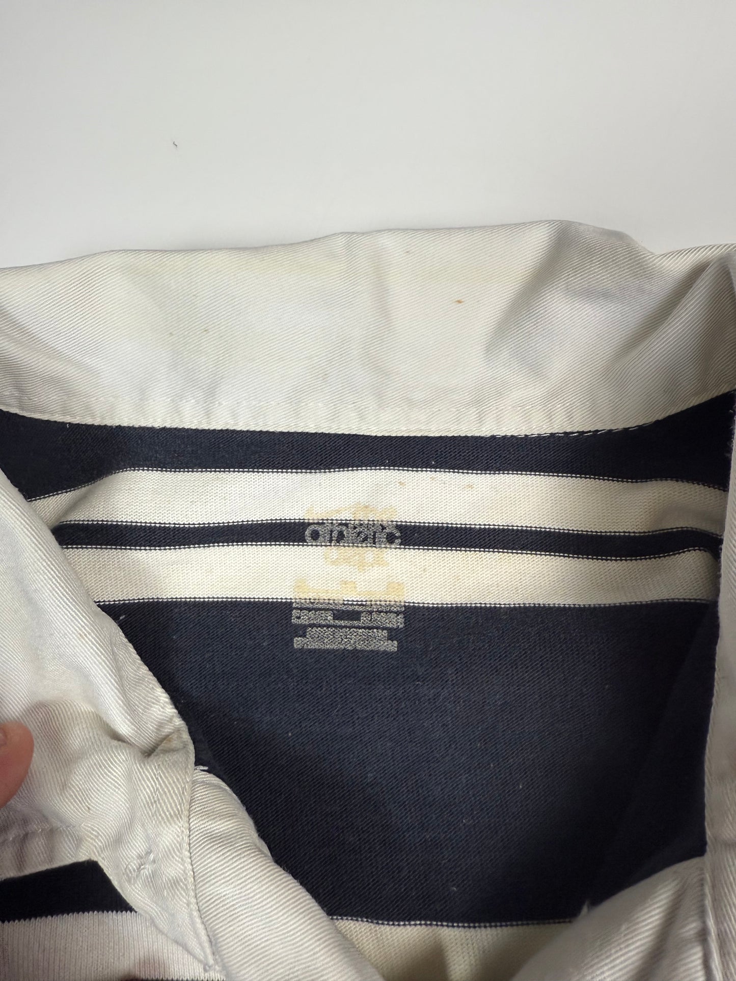 Nike athletic dept striped rugby polo shirt (XL)