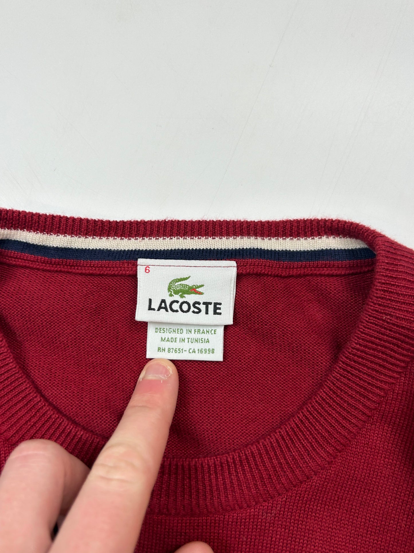 Lacoste knit sweater (XL)